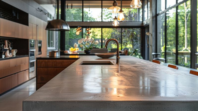 Concrete Counter Installation in Sonoma County, CA